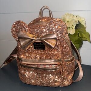 Loungefly Sequin Backpack - Rose Gold